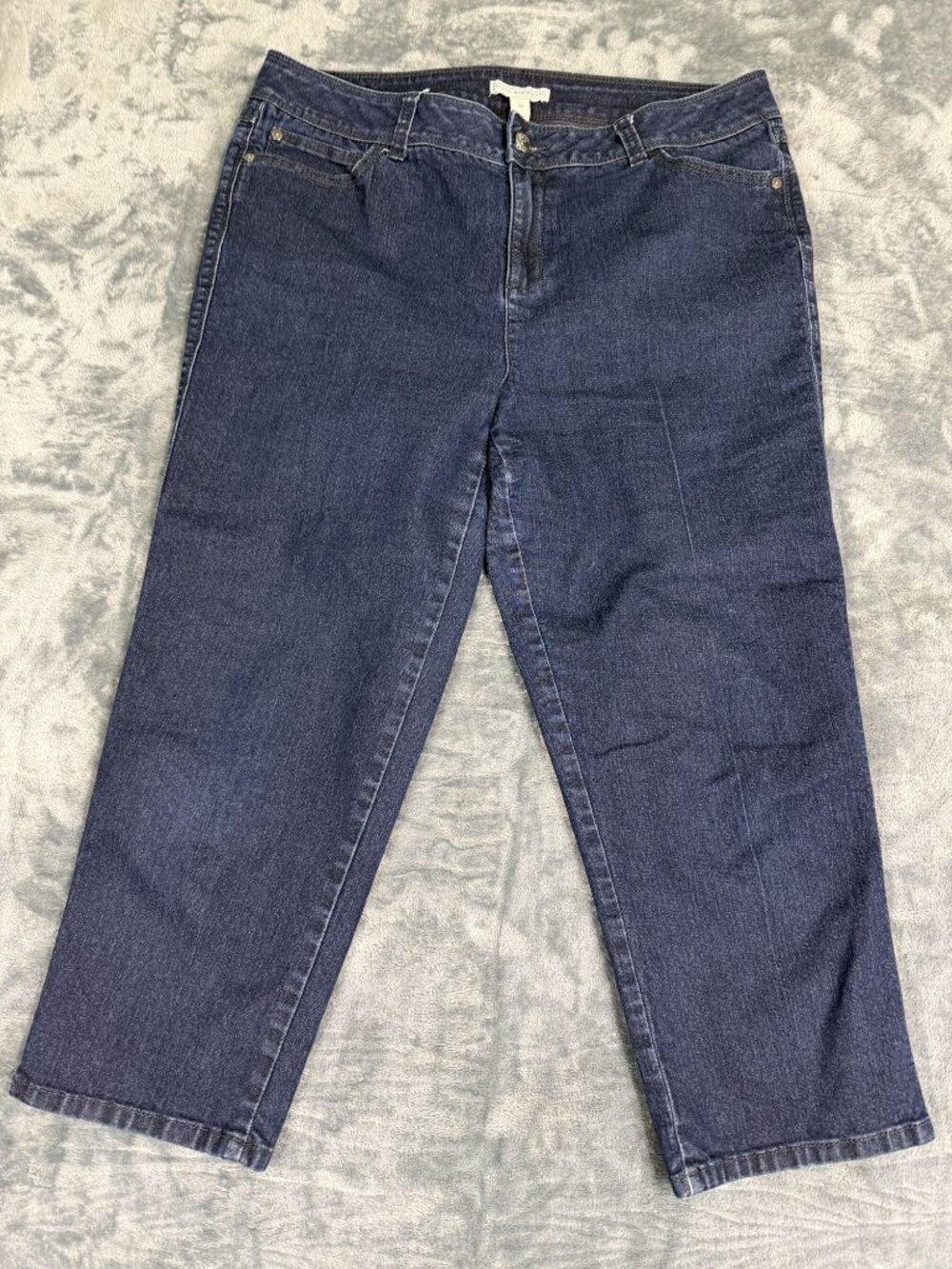 Dana Buchman Womens Dark Wash Straight Leg Jeans Size 12